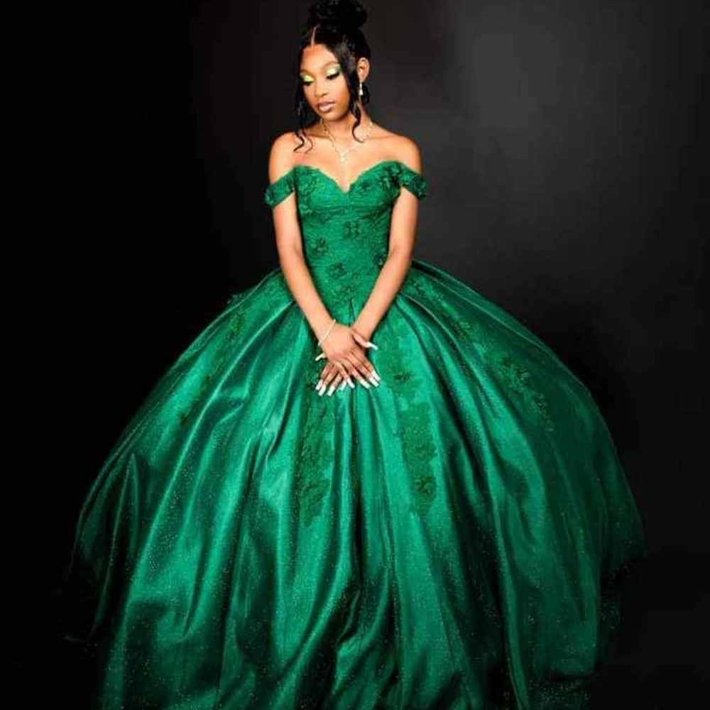 Elegant Green Ball Gown